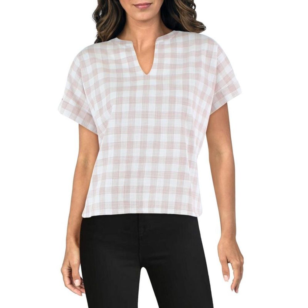 Barbour Pink Boxy Blouse with Notched Collar